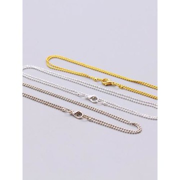 DIY配件成品鏈飾品配件銅料圓珠鏈項鏈diy鏈子鏈條毛衣鏈 細項鏈