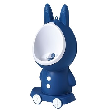 哩哩摳摳 兔兔兒童小便斗  尺寸23.5X13X51.5公分  環保PP.TPE材質  適用年紀0~8歲  藍色