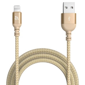 ADAM elements 亞果元素 PeAk III 金屬編織傳輸線 Lightning Cable 200B  金色  1個  200cm