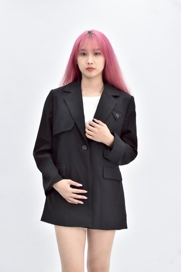 【加購優惠】(M) kela yila 西裝黑色外套