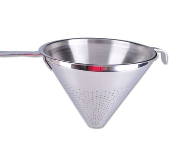 小號18cm不銹鋼帶手柄漏斗三角形罩厘油漏酒漏西餐廚房用品廚具