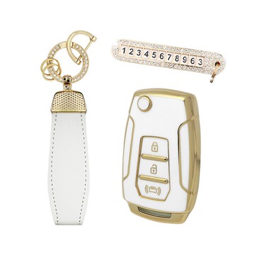 Cartem Edge Line 全包覆智能鑰匙保護殼全套 - 雙龍 SS01  白金