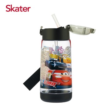 日本 SKATER - 透明吸管水壺(480ml) PET-閃電麥昆LMQ-480ml
