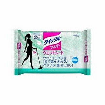 花王（kao） クイックルワイパー 替シート ウェットタイプ 20枚入 (1袋(20枚入り)) 取り寄せ商品