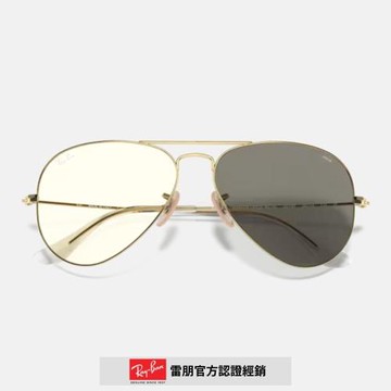 【RayBan 雷朋】飛行員金屬變色太陽眼鏡(RB3025-001/5F 62mm)