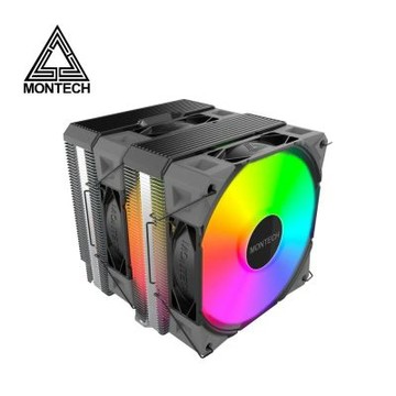 Montech 君主 NX600 ARGB 散熱器 黑(6導管/雙塔雙扇/高160mm)