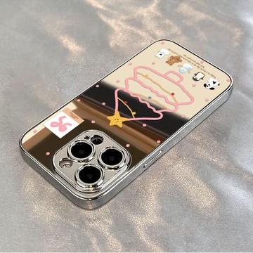 🔥南區現貨🔥適用於蘋果16promax手機殼鏡面粉聖誕樹新品套網紅xs高級感男女生