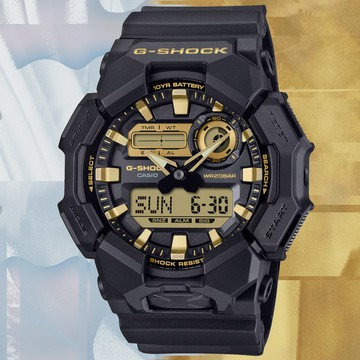CASIO卡西歐 G-SHOCK 街頭時尚 雙顯腕錶 GA-010GB-1A9