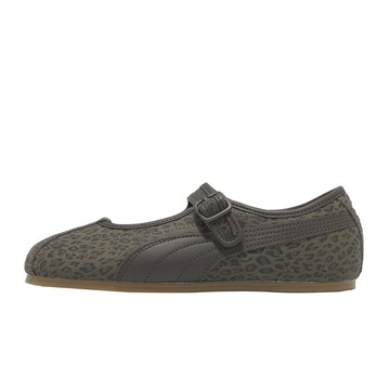 Puma 休閒鞋 Tacklette Cat Wns 女鞋 棕 豹紋 膠底 瑪莉珍鞋 408552-02