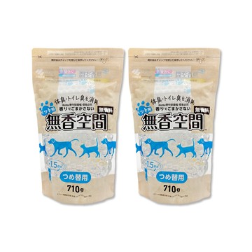 小林製藥 (2袋超值組)日本Kobayashi-寵物用無香空間除臭顆粒補充包710g/袋(室內消臭珠,寵物籠貓砂盆淨味晶球)