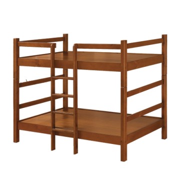 綠活居 曼丹  現代3.5尺實木單人雙層床台組合-113x201x160cm免組