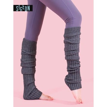 SIGEDN瑜伽襪子保暖襪套女秋冬空中護腿膝專業普拉提厚堆堆襪腿套