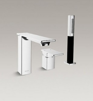【麗室衛浴】美國 KOHLER Stance 三件式 浴缸龍頭 K-76696T-4-CP