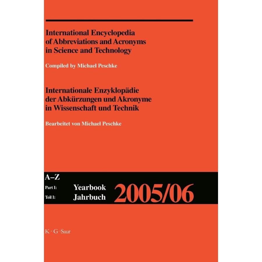 International Encyclopedia of Abbreviations And Acronyms in Science And Tec