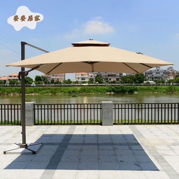 戶外遮陽傘雙頂羅馬傘室外遮陽傘擺攤傘庭院陽臺露臺廣告傘沙灘傘 pm6251