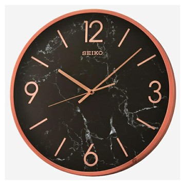 seiko SK037 精工鐘 (QXA760P) 數字大理石紋黑色掛鐘 / 40.5cm｜樂天全館特惠中★指定刷卡回饋10%
