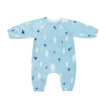 BANY KIDS 幼兒防水連身無接縫美術畫畫衣  S  熊