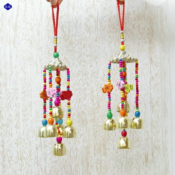 云南特色民族風草帽斗笠風鈴掛飾臥室房間陽臺墻壁門把手裝飾品