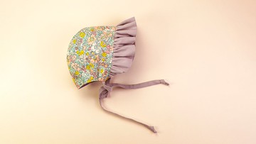 Handmade by Mina 【LIBERTY 系列】蔓朵荷葉寶寶遮陽帽 彌月禮