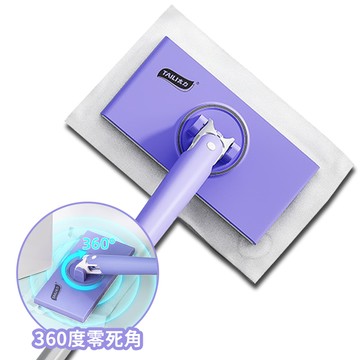 太力 洗臉巾拖把 乾濕兩用【F019】除油汙拖把 免手洗平板拖把