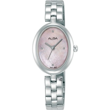 ALBA Fashion 柔粉貝母橢圓腕錶-VJ21-X182P.AH8925X1