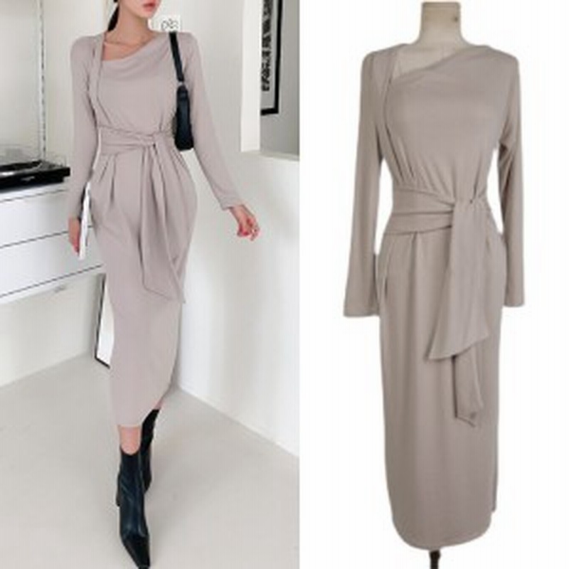 新作 21年 ワンピースドレス 秋冬 ワンピース 冬ワンピース 長袖ワンピース 長袖ロングワンピース ニットワンピース 冬 ニットワンピ 通販 Lineポイント最大1 0 Get Lineショッピング