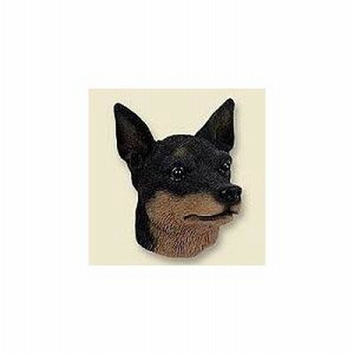 コミカル・ドッグフィギュア　ヘッド　ミニチュア・ピンシャー　輸入雑貨　犬雑貨　犬グッズ　ボトル人形材料
