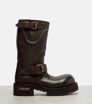 Balenciaga Venom debossed leather boots