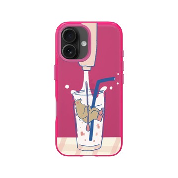 iPhone 16 Clear 粉漾桃 - 咻咻熊 XiuXiubear - 很熱的熊