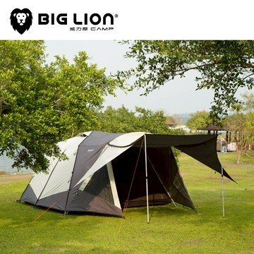 【露營趣】新店桃園 威力屋 BL-318W-B 露營帳篷318 黑膠 5-6人帳 保暖抗寒 住宿帳篷 家庭帳 炊事帳 客廳帳 四季帳 前庭帳 露營 野營