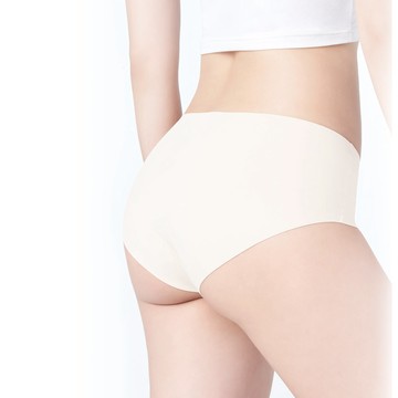 【完美無痕】輕薄抗菌無痕內褲-中腰 - M / 杏白