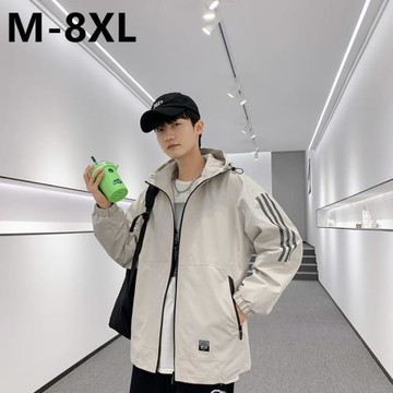 超大號春秋外套男裝夾克加肥加大潮牌胖子肥佬特大碼休閑寬松