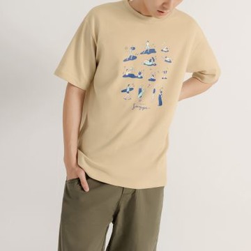 OB嚴選-速乾空氣棉海邊玩耍落肩短袖TEE《JA0004-》