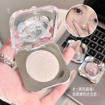 高光 眼影 高光膏 提亮膏 亮晶晶單色偏光細閃星系碎鑽高光粉 清透易上色珠光爆閃立體提亮氛圍感土豆泥高光 不易飛粉高顯色