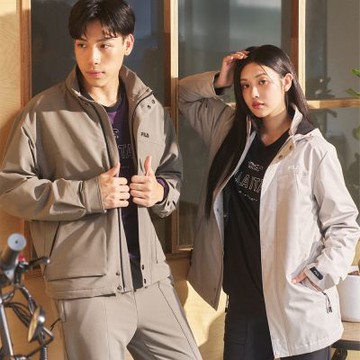 FILA官方直營 女防水透濕高機能外套-米卡其 5JKZ-5109-GY