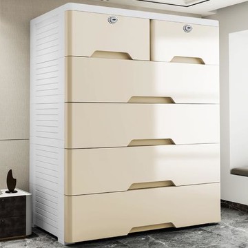 加厚抽屜式收納柜特大85寬塑料儲物柜多功能整理柜簡易衣柜五斗柜