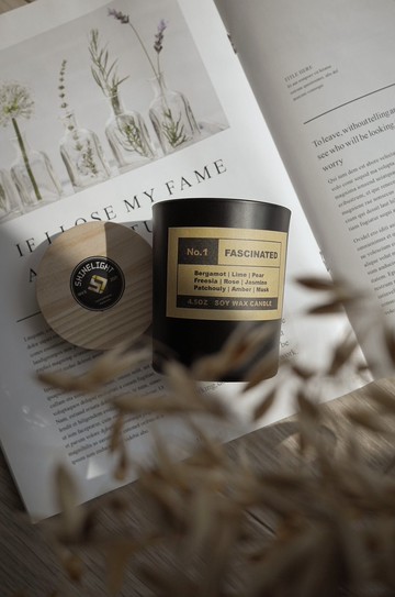 【送禮首選】手作木芯天然香氛蠟燭【No.1  FASCINATED  著迷】