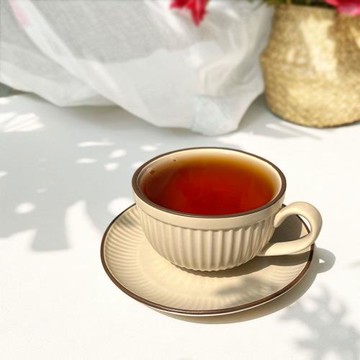 北歐風咖啡杯子高顏值下午茶杯碟ins復古家用待客茶杯辦公喝水杯