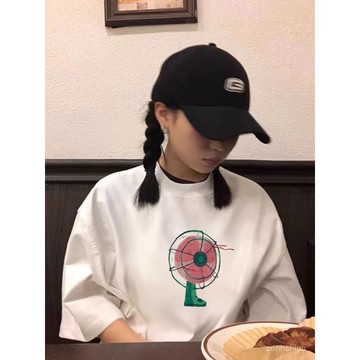 🔥100%重磅純棉 M-6XL 大尺碼女裝 短袖上衣女 寬鬆上衣 印花t恤 短袖t桖 顯瘦遮肉 吸汗透氣 女裝