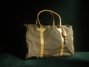 【老時光 OLD-TIME】早期少見二手古董包YSL行李包