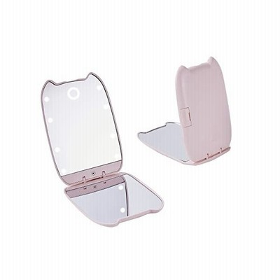 コンパクトミラー かわいい 折りたたみ おしゃれ 手鏡 Ledライト付き 2倍拡大鏡付 180度調整 タッチ式 携帯便利 両面化粧鏡 通販 Lineポイント最大get Lineショッピング