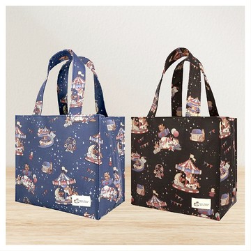 【遊樂園-小便當袋】台灣製造上班上課必備防水便當手提袋