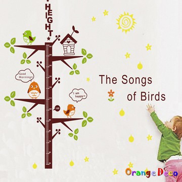 【橘果設計】樹屋身高尺 壁貼 牆貼 壁紙 DIY組合裝飾佈置