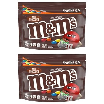 M&M's 牛奶糖衣巧克力 10.0 盎司 分享裝  283.5g  2包