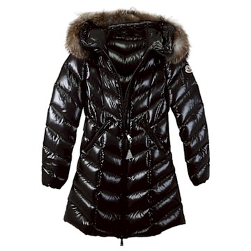 MONCLER 經典長版保暖連帽羽絨外套(黑-XS)