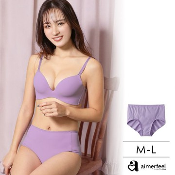 aimerfeel-柔軟羅紋高腰三角褲-紫色-194521p-PU