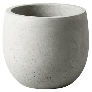 大圓底水泥盆 566g  11.8 x 9.8cm  水泥灰  1個