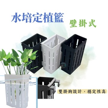 【彼得貓水族】魚缸壁掛式 水培定植籃 白色/黑色 水耕盆 水培植物籃 水培定植盆 花籃 草盆 水草盆