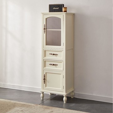 實木小酒櫃家用美式酒櫃架客廳靠墻裝飾櫃小戶型邊角櫃廚房餐邊櫃365YJ 公司貨 快速寄出