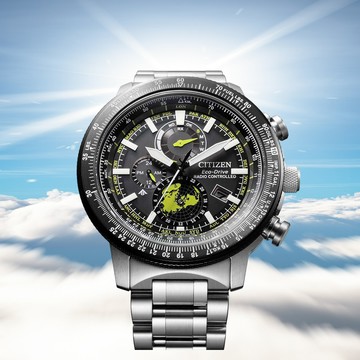 CITIZEN 星辰錶 PROMASTER 光動能錶 電波錶 飛行滑尺 男錶-BY3006-53E